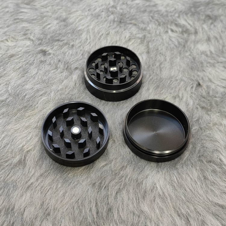 Siyah 40MM GRINDER 3 Kat Tutun Baharat Öğütücü Parçalayıcı Paslanmaz Mıknatıslı Gırgır