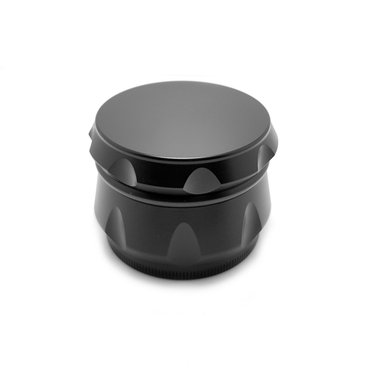 SİYAH TIRTIKLI 55MM -GRINDER 4 Kat Baharat Öğütücü Paslanmaz Mıknatıslı Gırgır