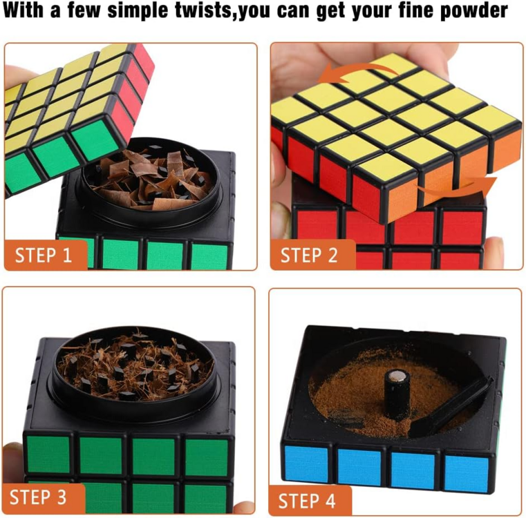 GrinderART - Rubik Küp Tütün Öğütücü