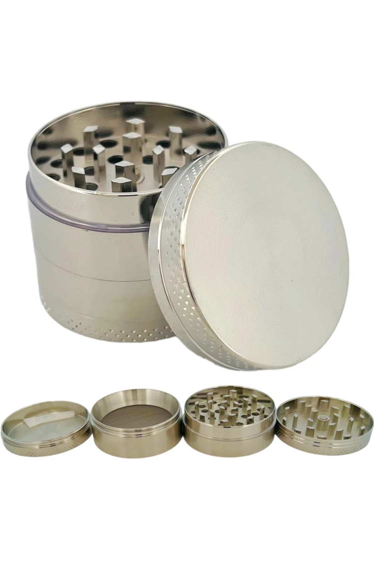 Gri 40MM GRINDER 4 Kat Tutun Baharat Öğütücü Parçalayıcı Paslanmaz Mıknatıslı Gırgır