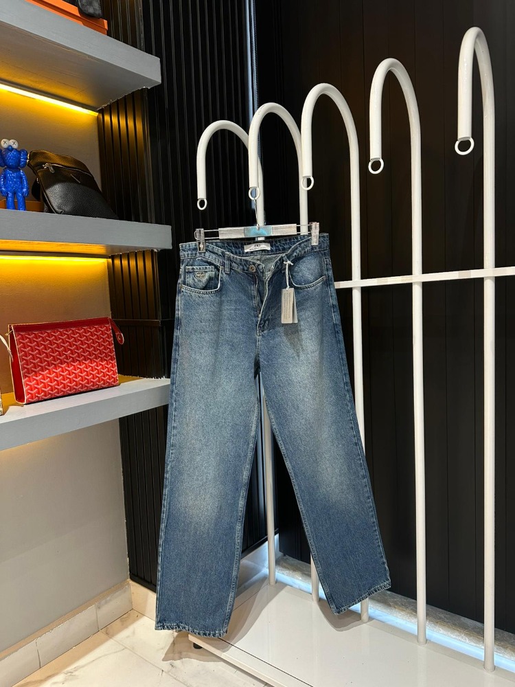 Balencıaga Mavi Baggy Jean