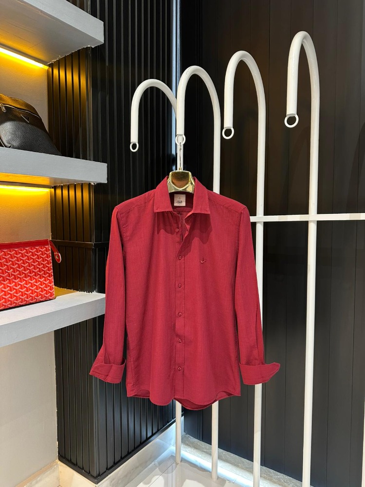 Beymen Club Erkek Vişne Keten Gömlek