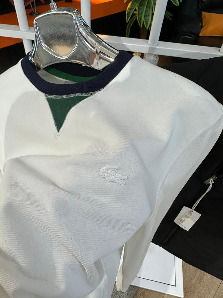 Lacoste Erkek Beyaz Sweatshırt
