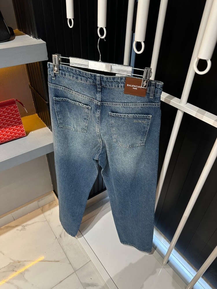 Balencıaga Mavi Baggy Jean