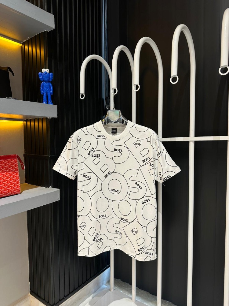 BOSS Baskılı Beyaz Tişört