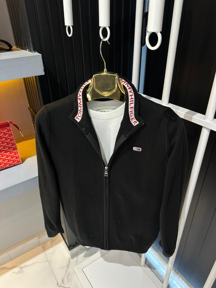 Tommy Hilfiger Fit Siyah Triko Hırka