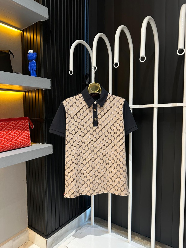Gucci Lacivert Polo Yaka Tişört