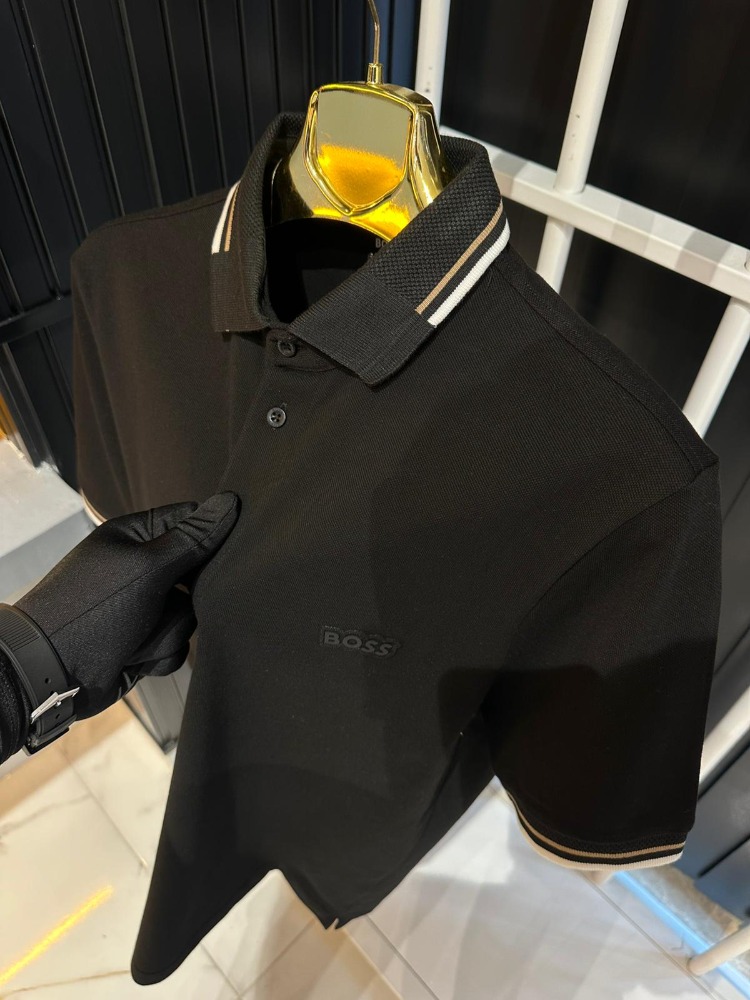 Boss Siyah Polo Yaka Tişört