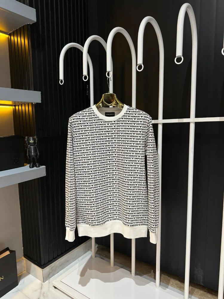 Armani Exchange Baskılı Beyaz Sweatshirt