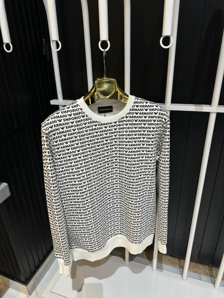Armani Exchange Baskılı Beyaz Sweatshirt