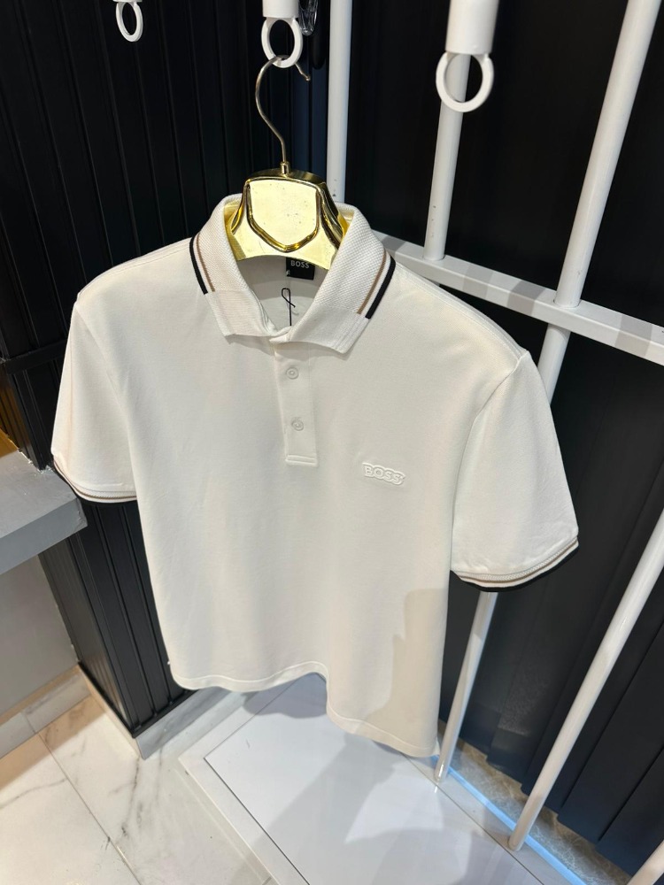 Boss Beyaz Polo Yaka Tişört