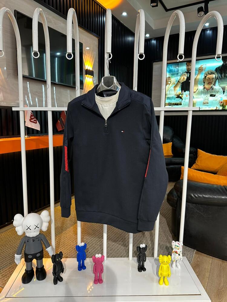 Tommy Hilfiger Yarım Fermuar Sweatshırt