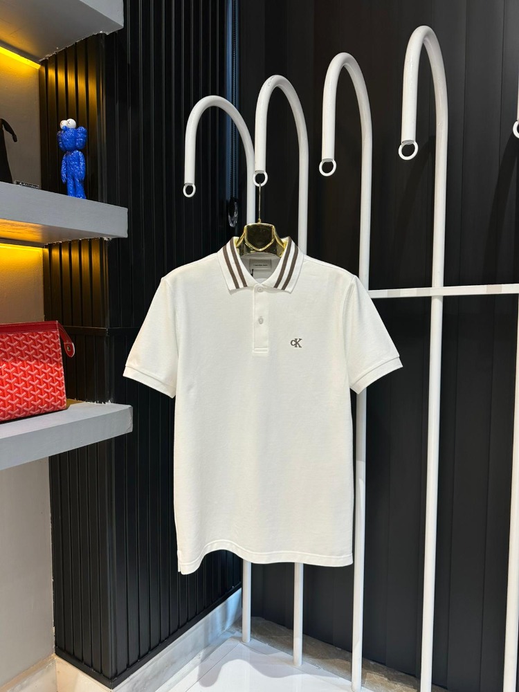 Calvin Klein Beyaz Polo Yaka Tişört