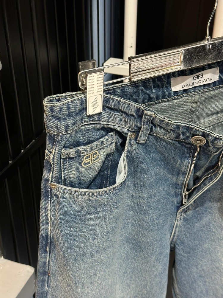 Balencıaga Mavi Baggy Jean