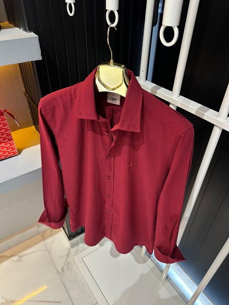 Beymen Club Erkek Vişne Keten Gömlek