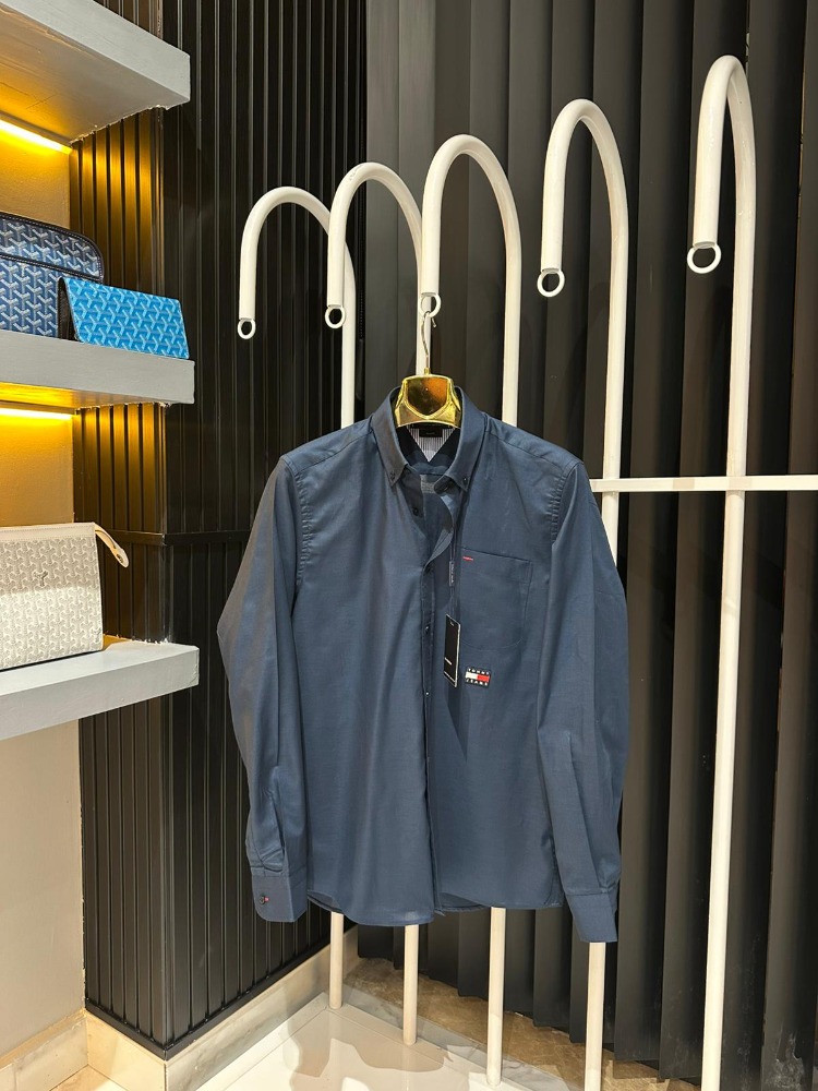 Tommy Hilfiger Lacivert Uzun Kol Gömlek