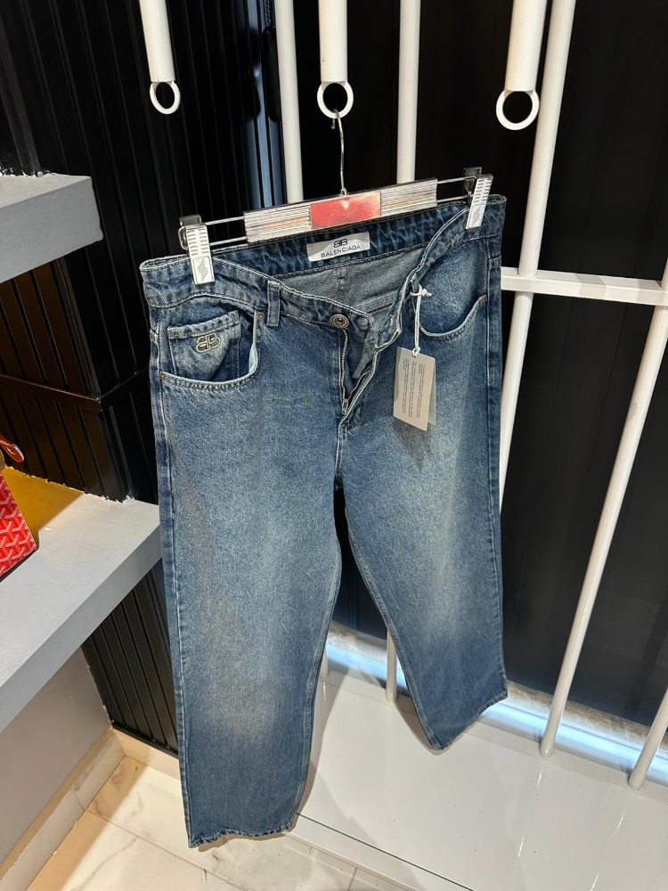 Balencıaga Mavi Baggy Jean