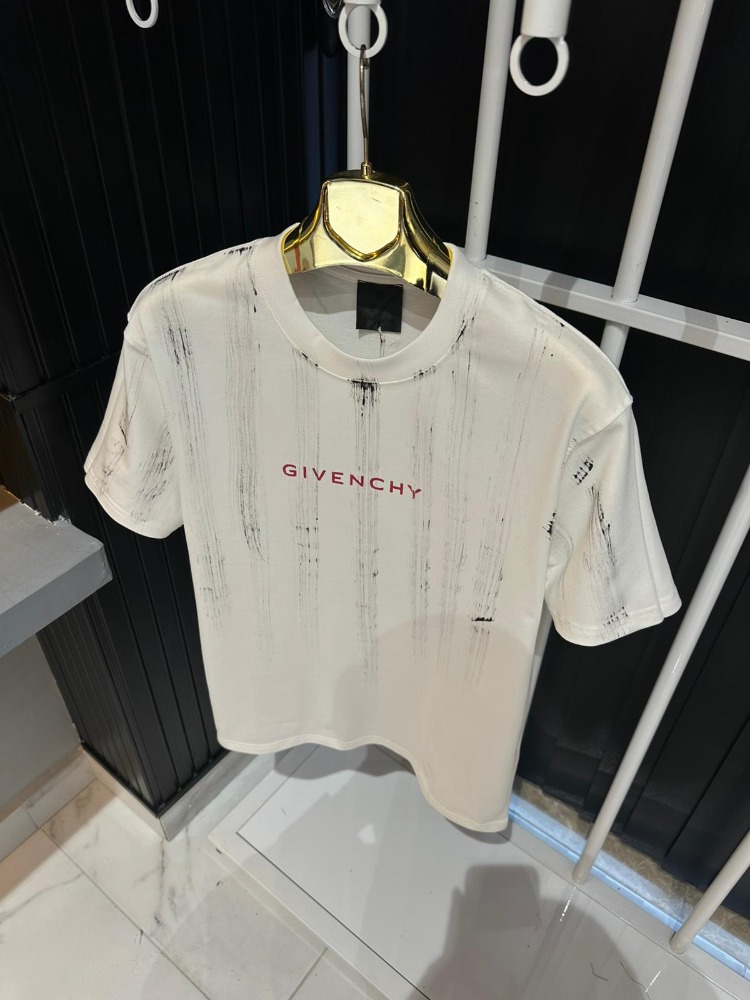 Givency Beyaz Baskılı Tişört