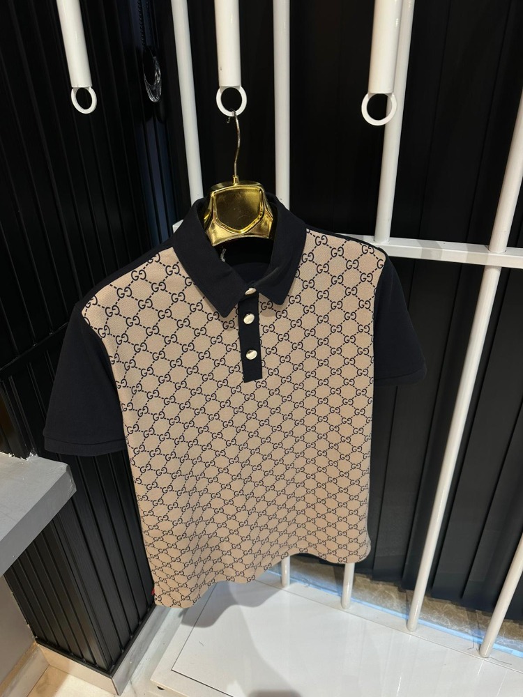 Gucci Lacivert Polo Yaka Tişört