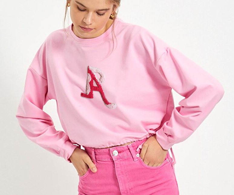 A harfi nakış Tasarım Sweatshirt