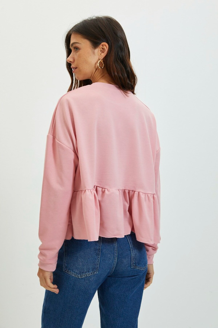 Kelebek Nakışlı Sweatshirt