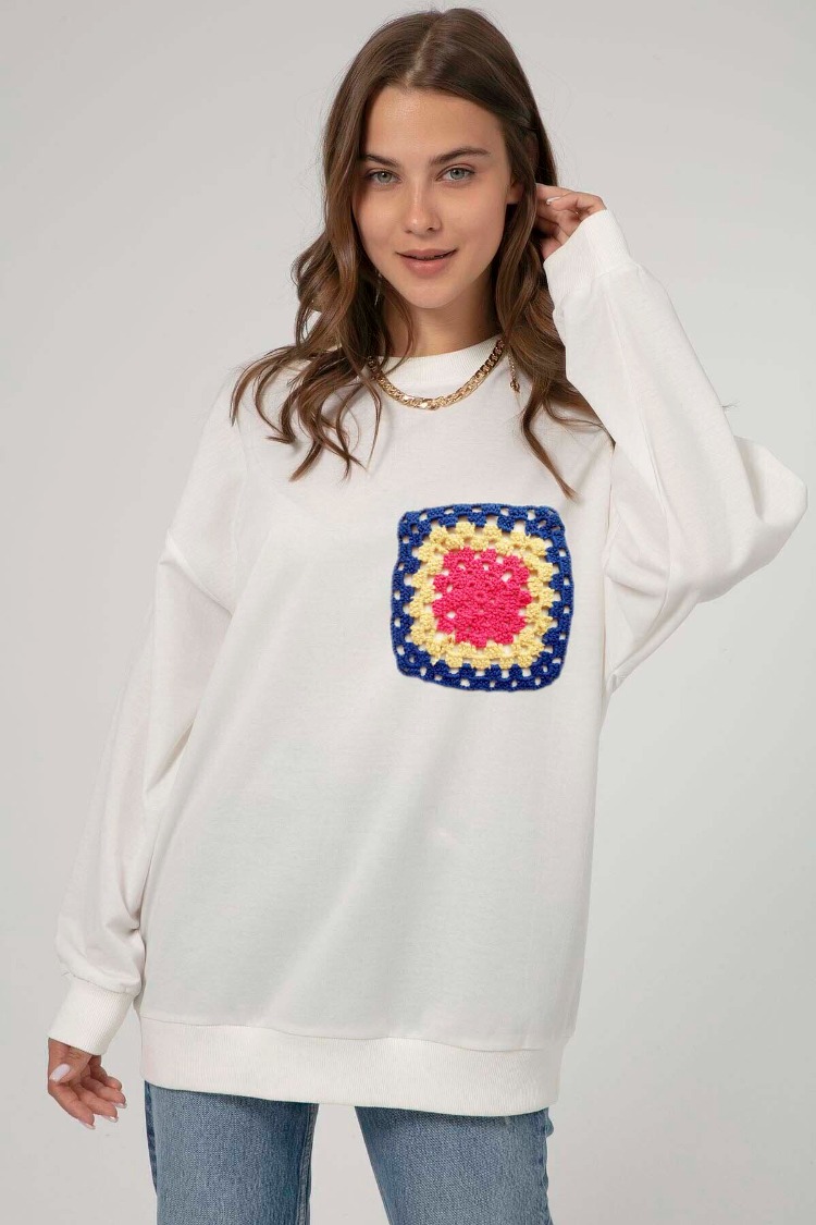 Tasarım Nakışlı Sweatshirt