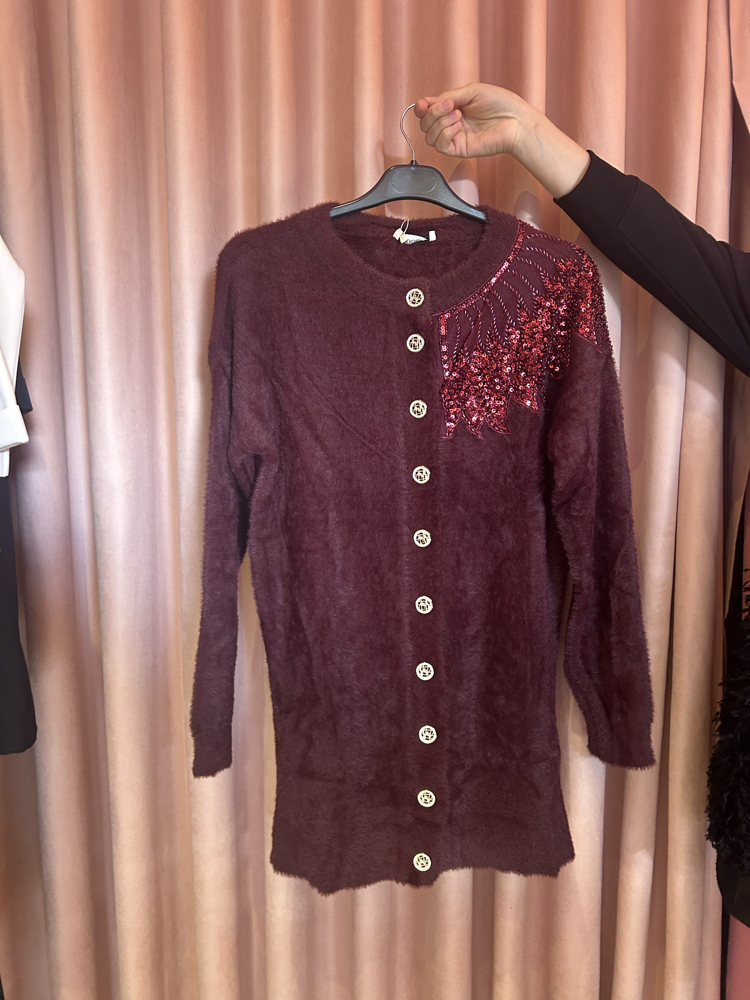Bordo angora hırla (standart beden)