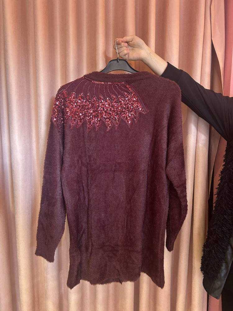 Bordo angora hırla (standart beden)