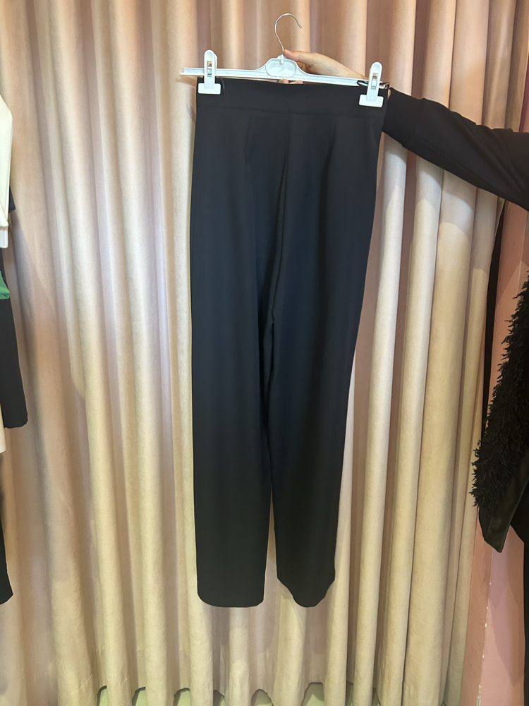 Siyah palozzo pantolon