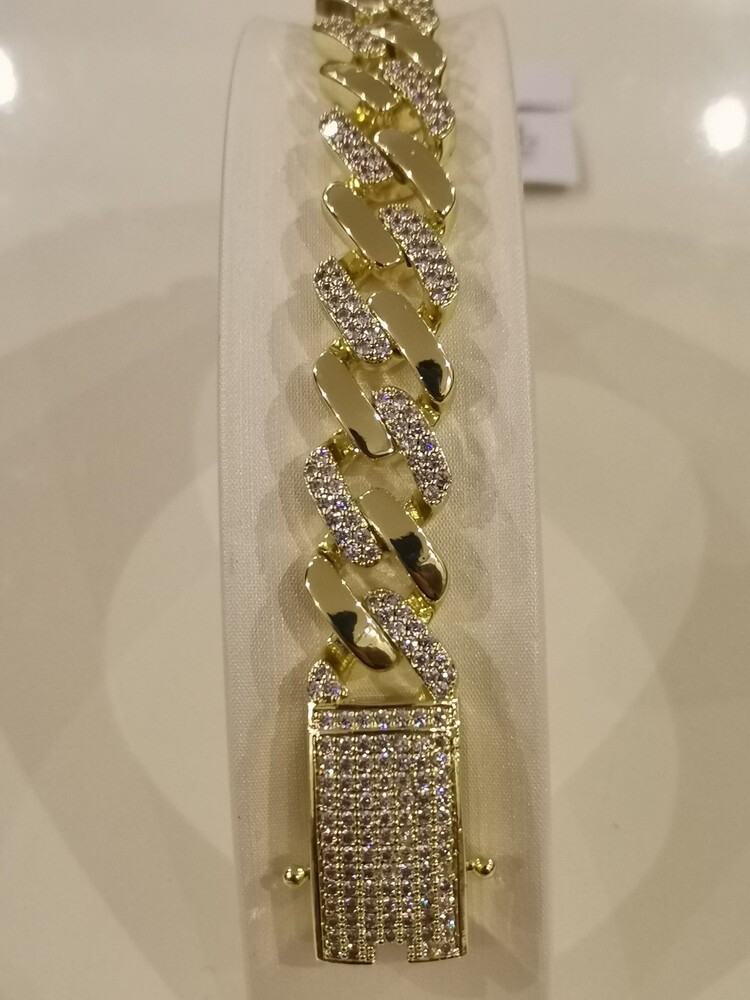 Xupıng Seri Kuyum Model 14K Zirkon Taş Monaco Gurmet Bileklik