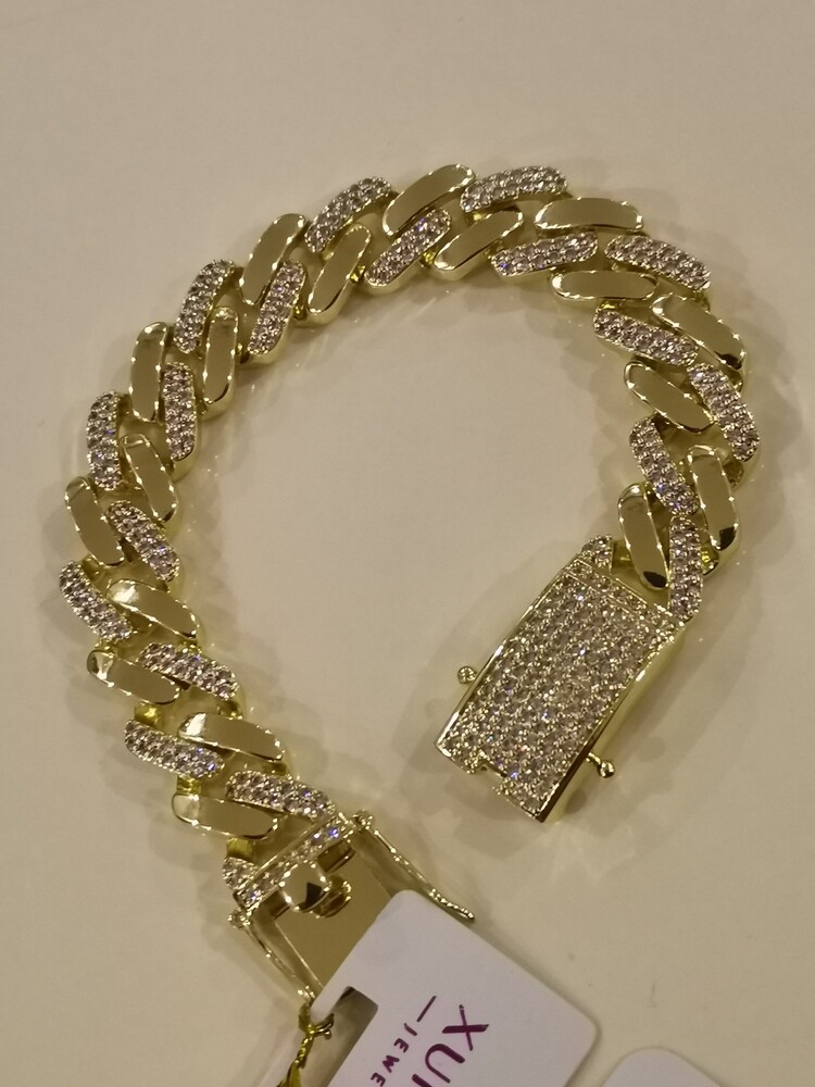 Xupıng Seri Kuyum Model 14K Zirkon Taş Monaco Gurmet Bileklik