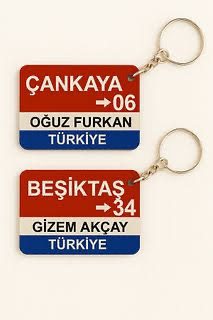 Sokak Tabelası Konsept Anahtarlık