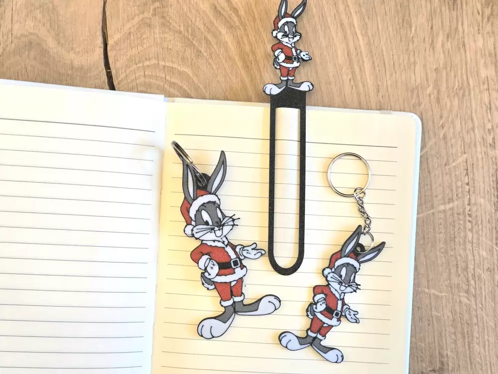 Noel Bugs Bunny süsü ve anahtarlık