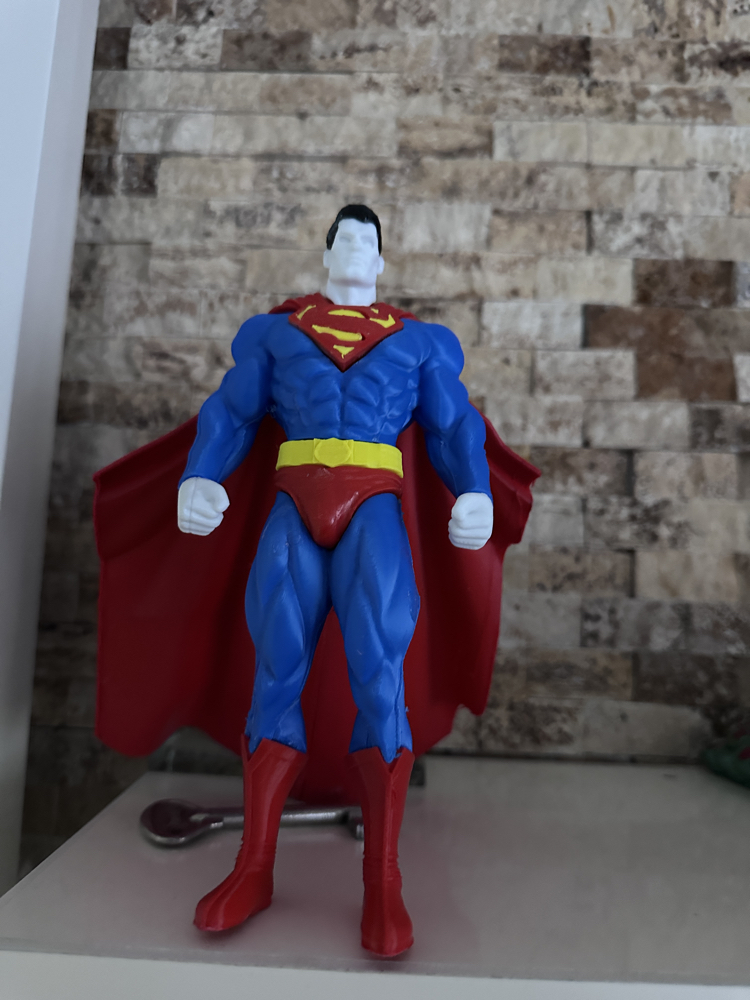 Süpermen 3D Figür süper Kahraman