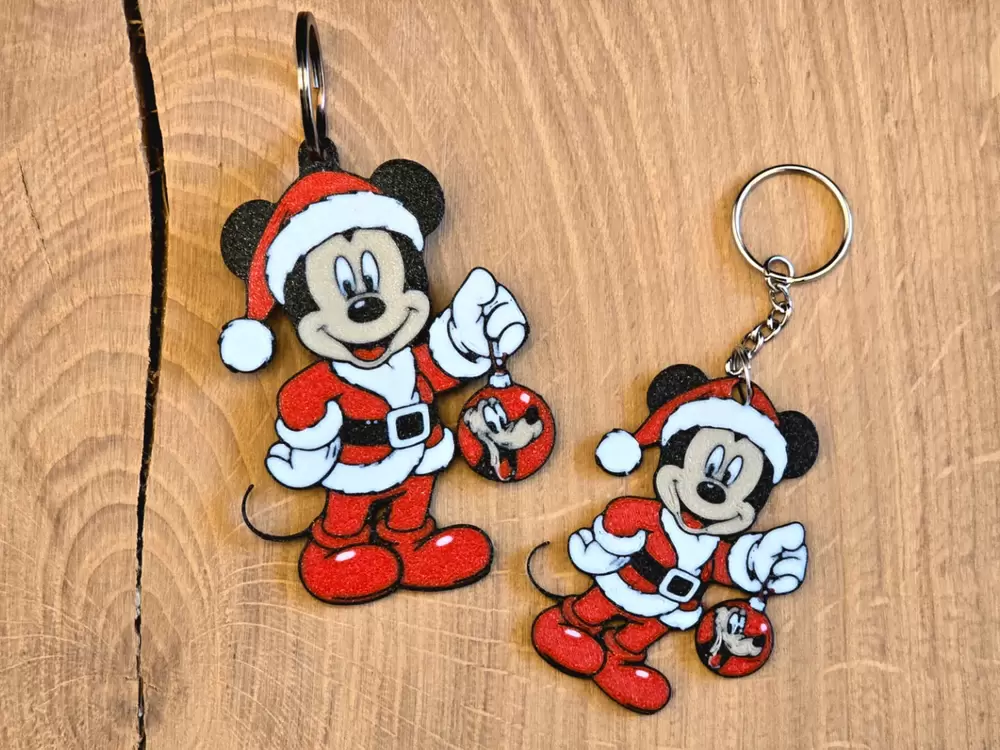 Noel Mickey Mouse süsü ve anahtarlık