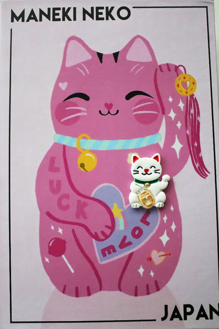 Maneki Neko (Şans Kedisi) - Broş