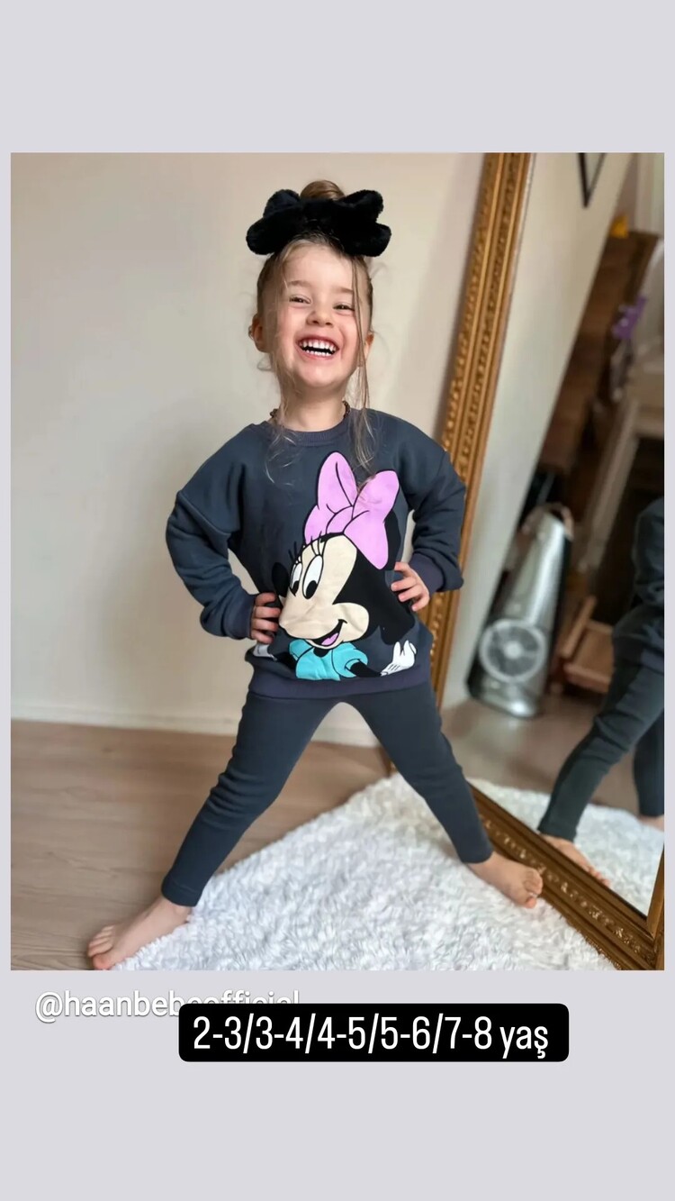 Minnir mouse baskılı Mevsimlik Taytlı Takım