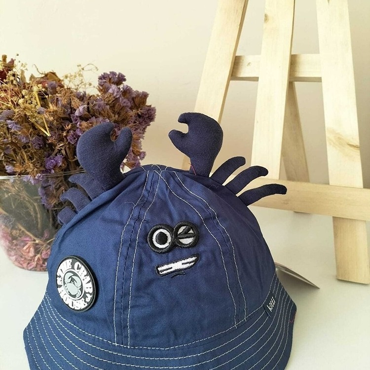 Erkek Çocuk Yazlık Yengeç Desenli Fötr Şapka