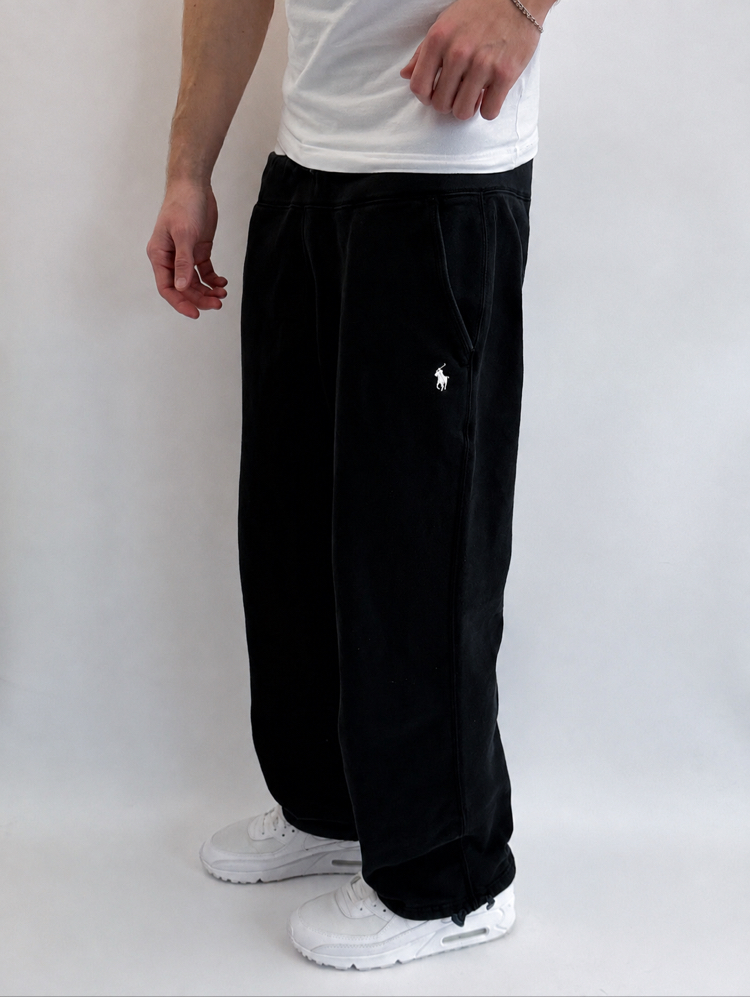 Polo Ralph Lauren Siyah Renk Beyaz Nakış Detaylı Baggy Jogger