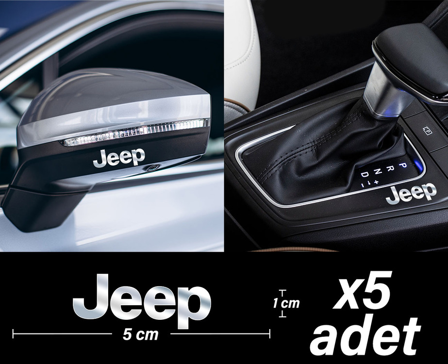 JEEP Metal Sticker Kabartmalı (5 Adet)