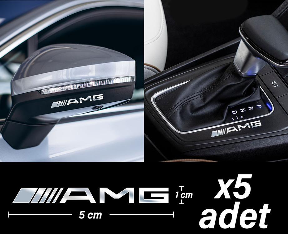 AMG Metal Sticker Kabartmalı (5 Adet)
