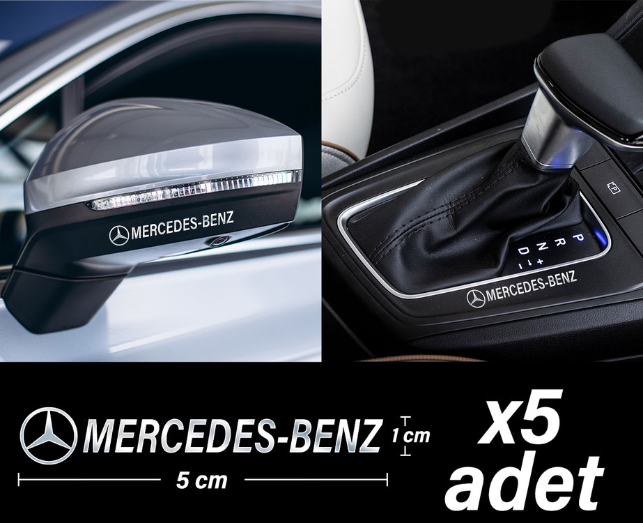 Mercedes-Benz Metal Sticker Kabartmalı (5 Adet)