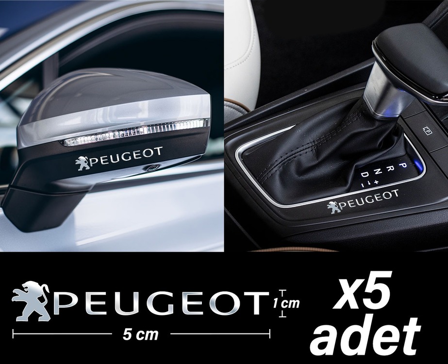 PEUGEOT Metal Sticker Kabartmalı (5 Adet)