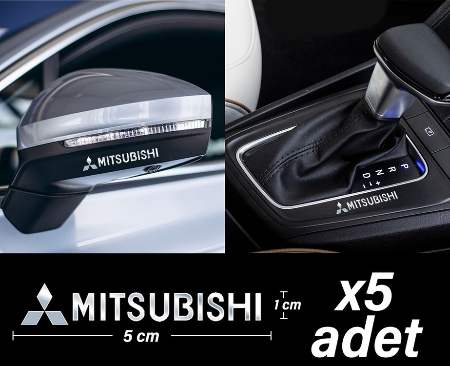 MITSUBISHI Metal Sticker Kabartmalı (5 Adet)