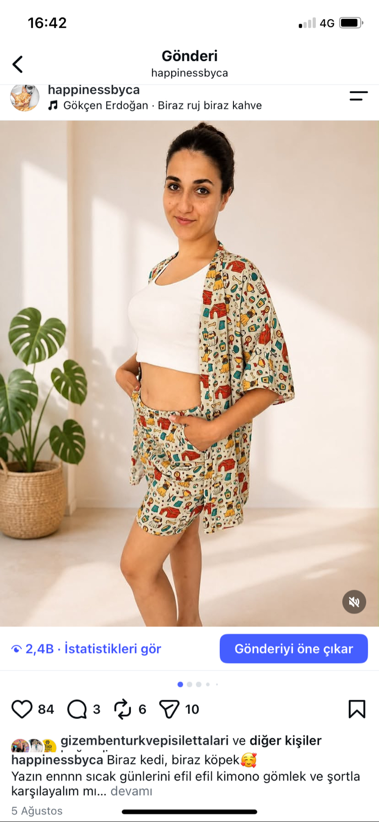 Large/XL Beden SweetDogs | KİMONO&ŞORT Takım