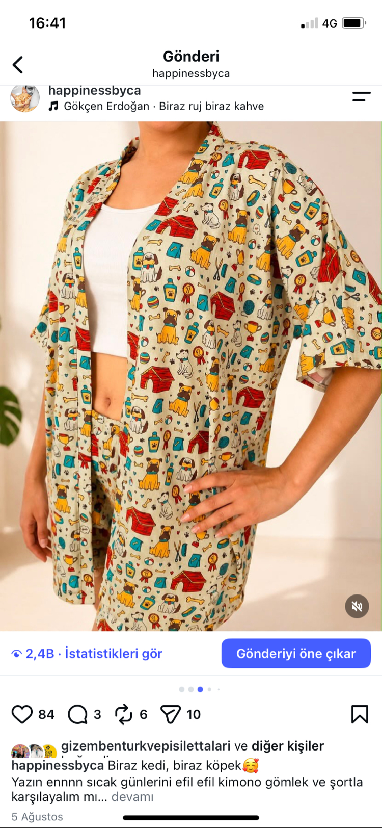 Large/XL Beden SweetDogs | KİMONO&ŞORT Takım