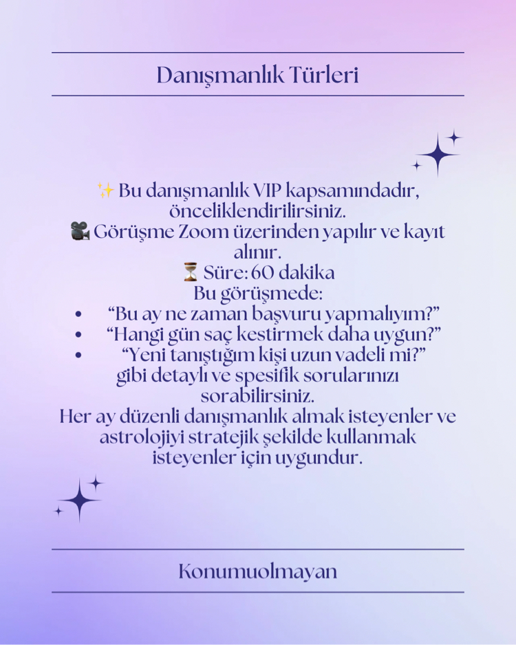 AYLIK ÖNGÖRÜ DANIŞMANLIĞI