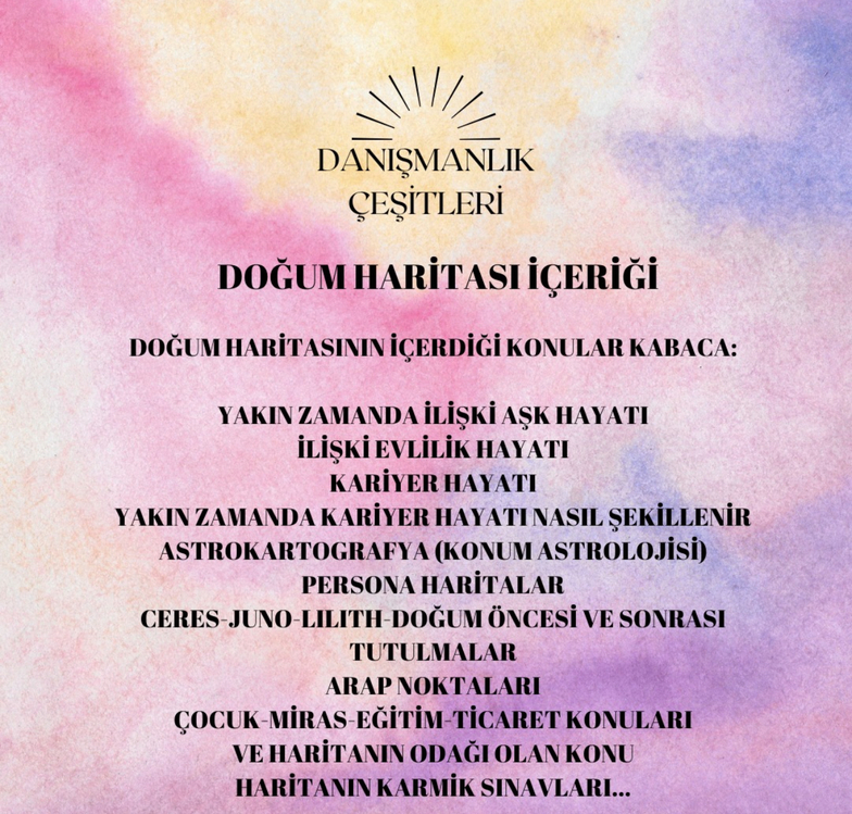 DOĞUM HARİTASI DANIŞMANLIĞI