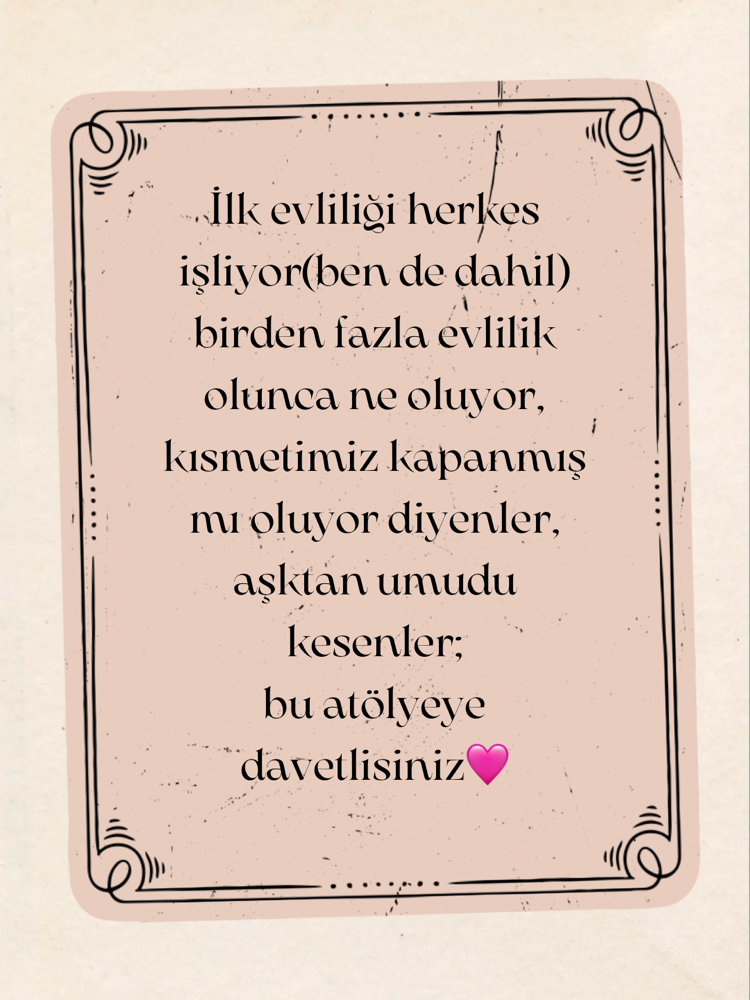 İKİNCİ EVLİLİK POTANSİYELİ ATÖLYESİ