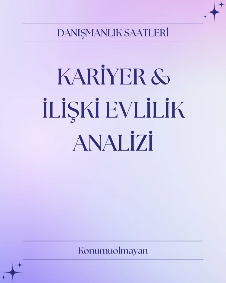 KARİYER İLİŞKİ&EVLİK ANALİZİ